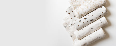 Soft organic cotton newborn swaddle blanket in neutral color for sensitive skin