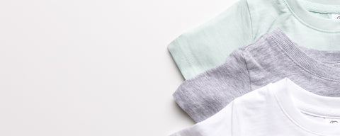 Organic cotton kids clothes sale collection featuring colorful t-shirts and comfortable basics