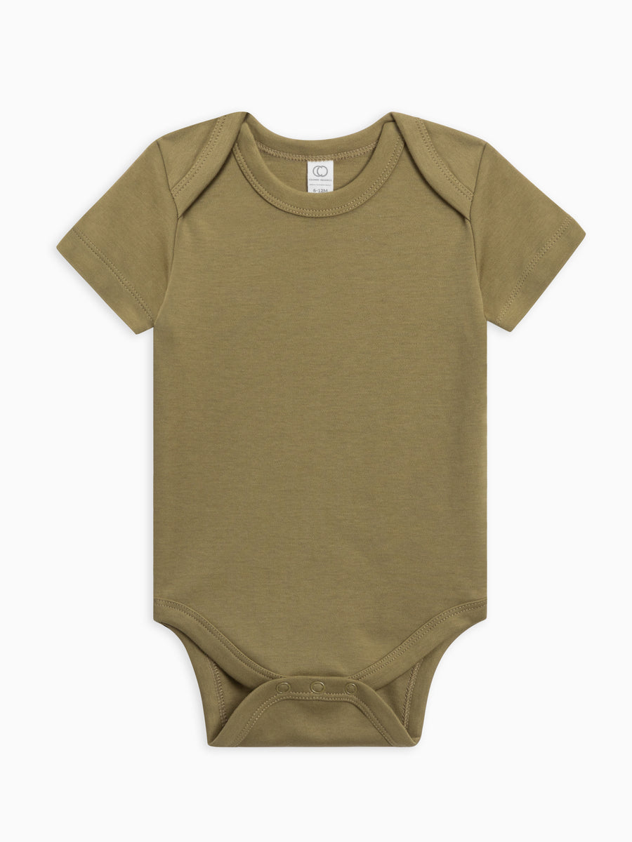 Herb Short Sleeve Bodysuit Baby : One Pieces : Bodysuits : Short Sleeves Colored Organics Baby Short Sleeve Bodysuit - Girl & Boy - Organic
