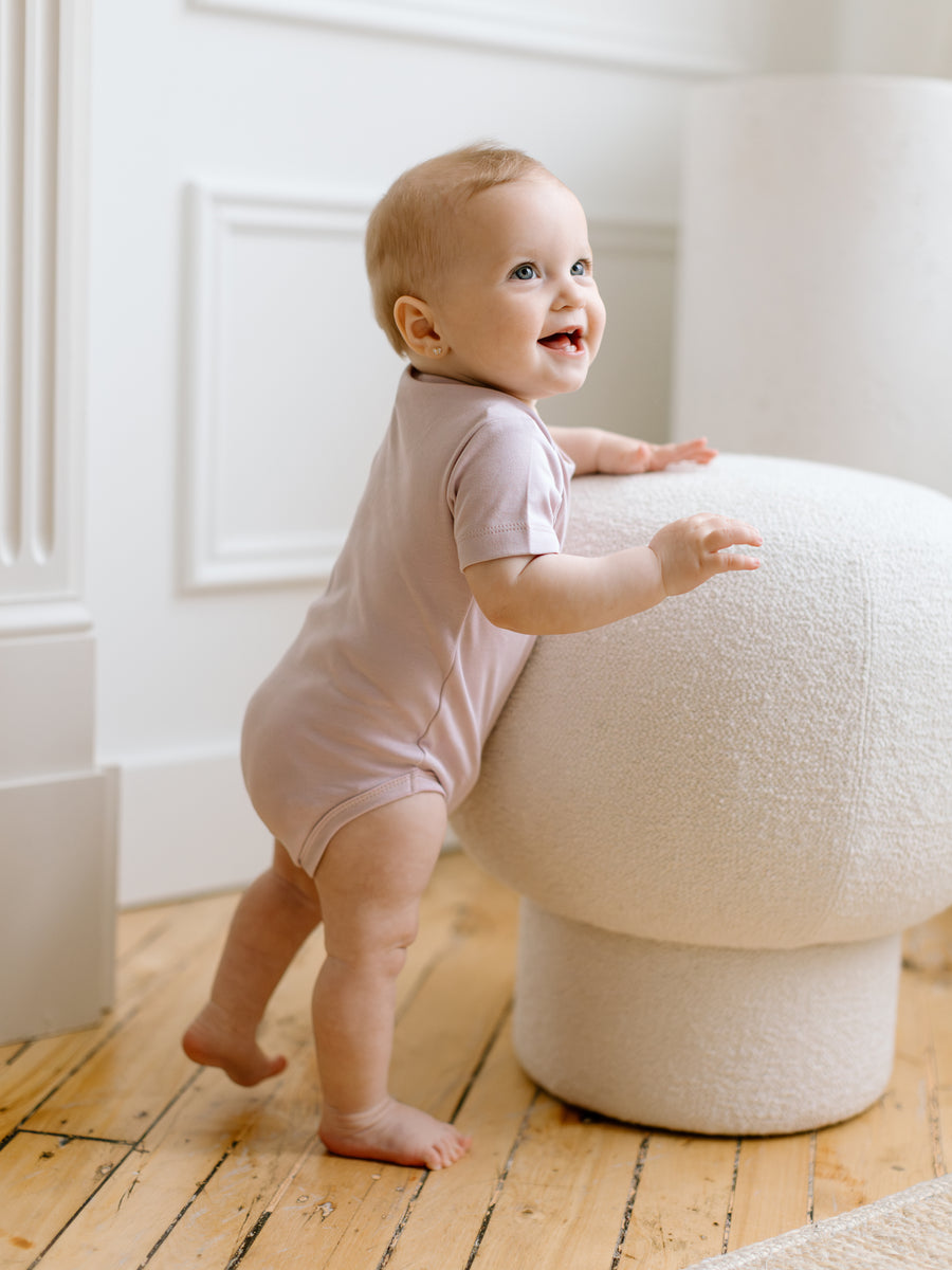 Classic Short Sleeve Bodysuit Baby : One Pieces : Bodysuits : Short Sleeves Colored Organics Baby Short Sleeve Bodysuit - Girl & Boy - Organic