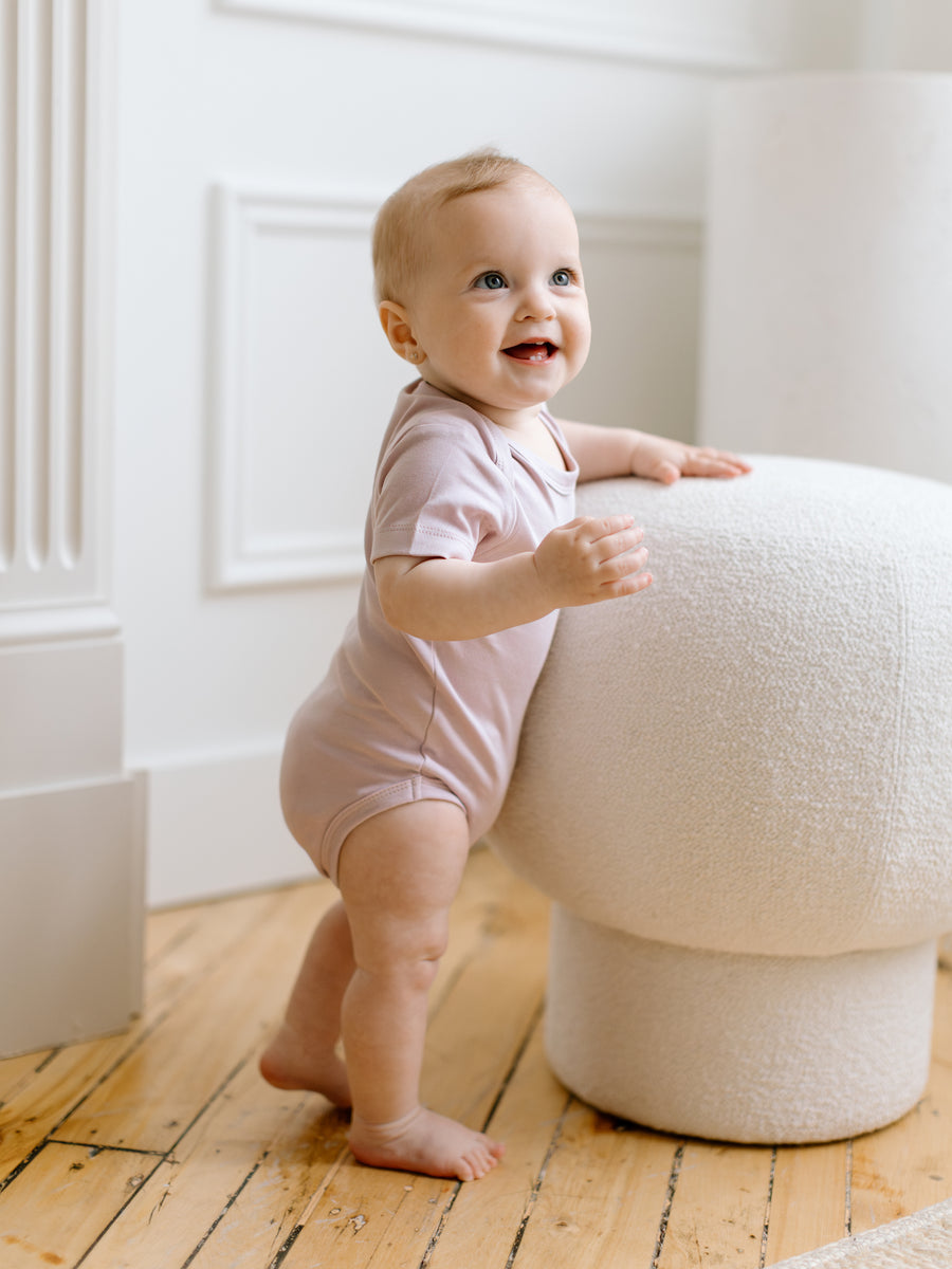 Classic Short Sleeve Bodysuit Baby : One Pieces : Bodysuits : Short Sleeves Colored Organics Baby Short Sleeve Bodysuit - Girl & Boy - Organic