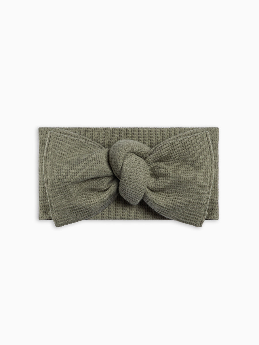 Waffle Bow Wrap - Fern Baby : Accessories : Bows : Headbands KENDI by Colored Organics Waffle Bow Wrap for Babies and Kids | Colored Organics®