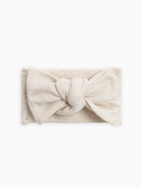 Waffle Bow Wrap - Heather Oat