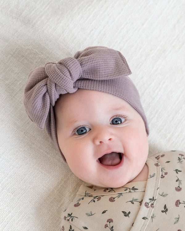 Waffle Bow Wrap Baby : Accessories : Bows : Headbands Kendi Organic Cotton Baby and Kids Waffle Bow Wrap