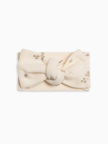 Waffle Bow Wrap - Sylva Floral / Fog + Fern