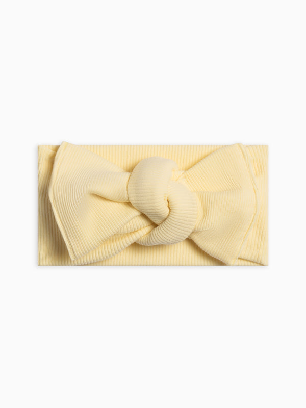 Ribbed Bow Wrap Baby : Accessories : Bows : Headbands Kendi Organic Cotton Baby and Kids Ribbed Bow Wrap
