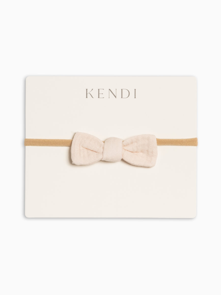 Muslin Dainty Bow - Shell