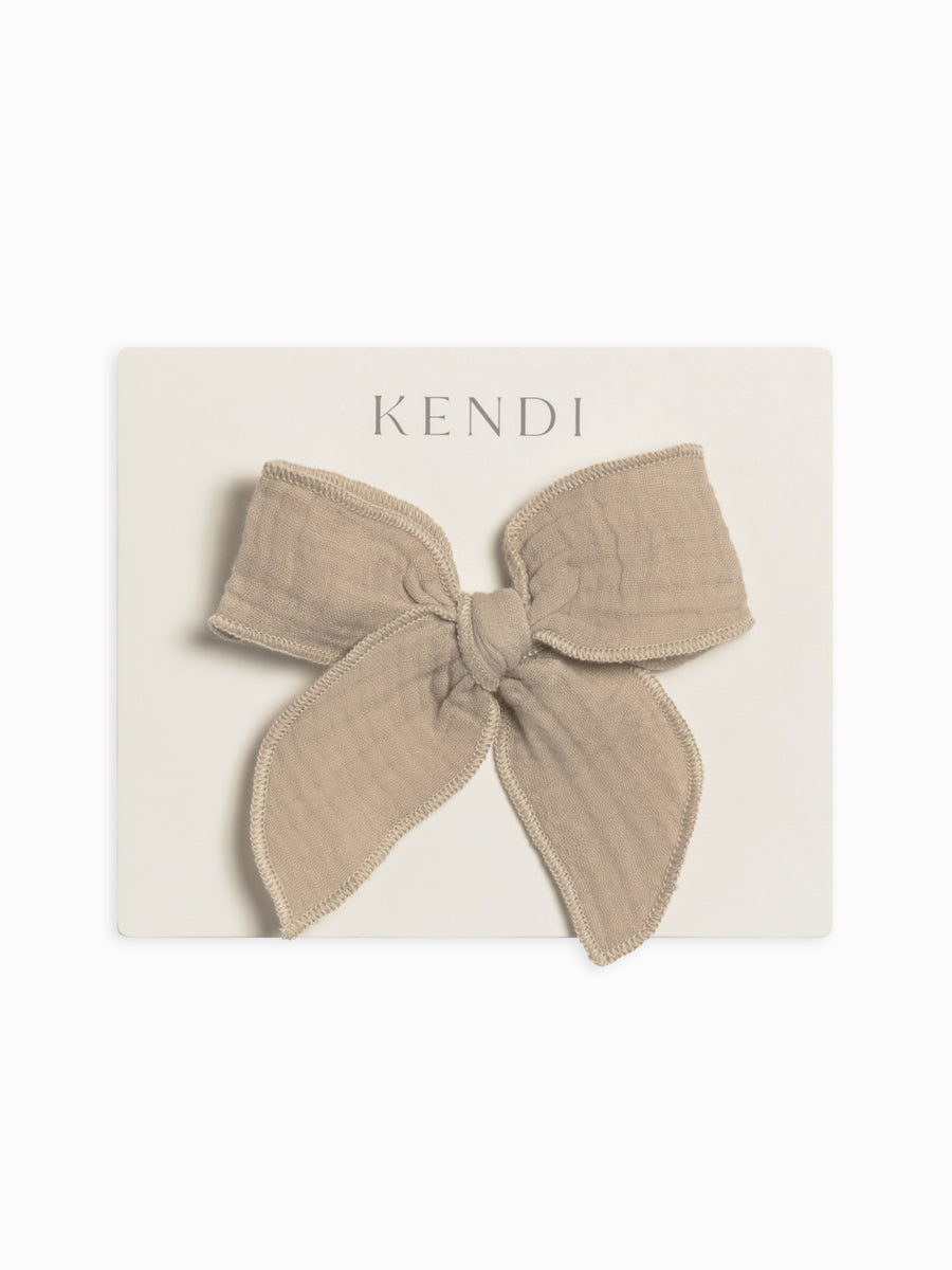Muslin Bow Hair Clip Baby-Kids : Accessories : Bows : Clips Colored Organics Organic Cotton Muslin Hair Clip