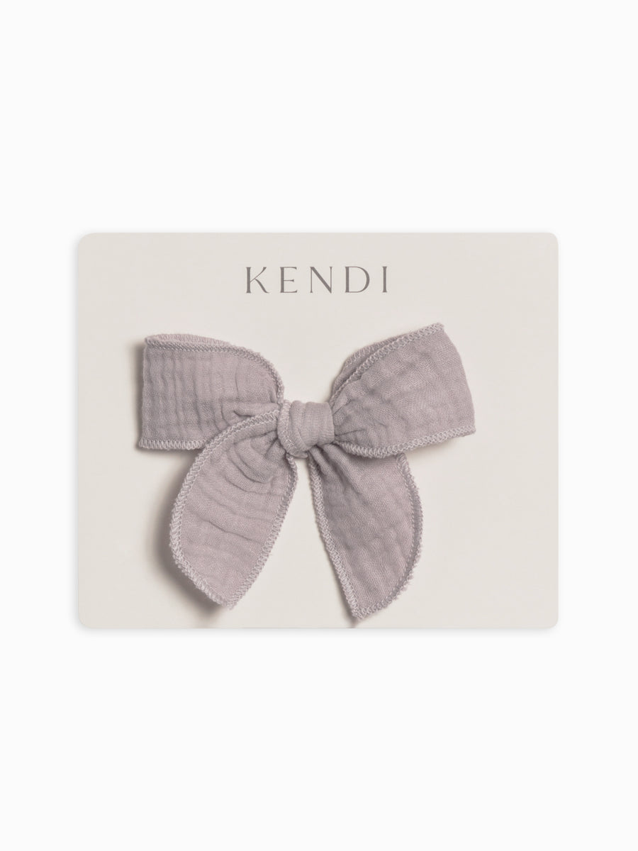 Muslin Bow Clip Baby-Kids : Accessories : Bows : Clips Kendi Organic Cotton Baby and Kids Muslin Bow Clip