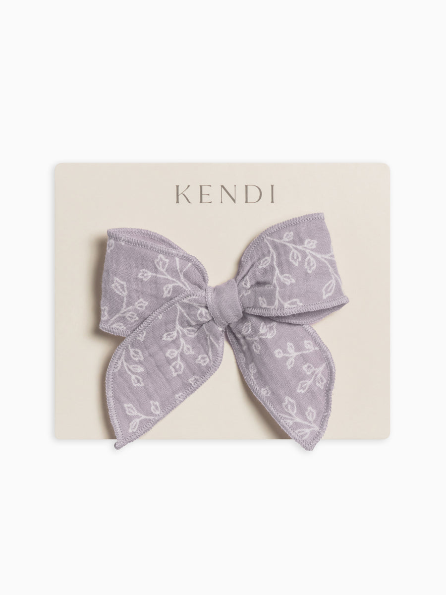 Muslin Bow Clip Baby-Kids : Accessories : Bows : Clips Kendi Organic Cotton Baby and Kids Muslin Bow Clip