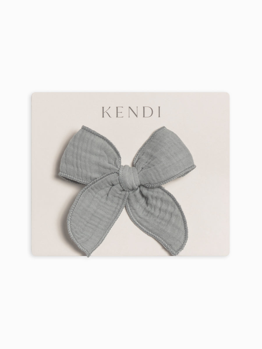Muslin Bow Hair Clip Baby-Kids : Accessories : Bows : Clips Colored Organics Organic Cotton Muslin Hair Clip