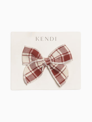 Flannel Bow Hair Clip Sale : Baby-Kids : Accessories : Clips Kendi Organic Cotton Baby and Kids Flannel | Colored Organics®