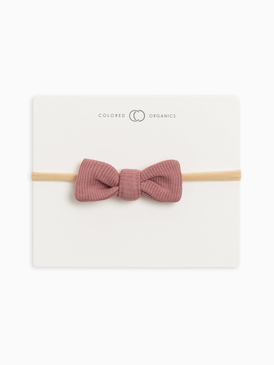 Ribbed Dainty Bow Baby : Accessories : Bows : Headbands Colored Organics Organic Cotton Baby Ribbed Dainty Bow