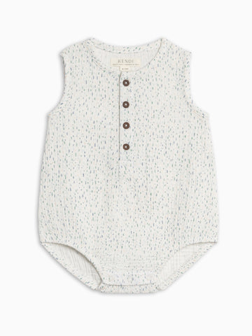 Bowie Muslin Bubble Romper - Golf