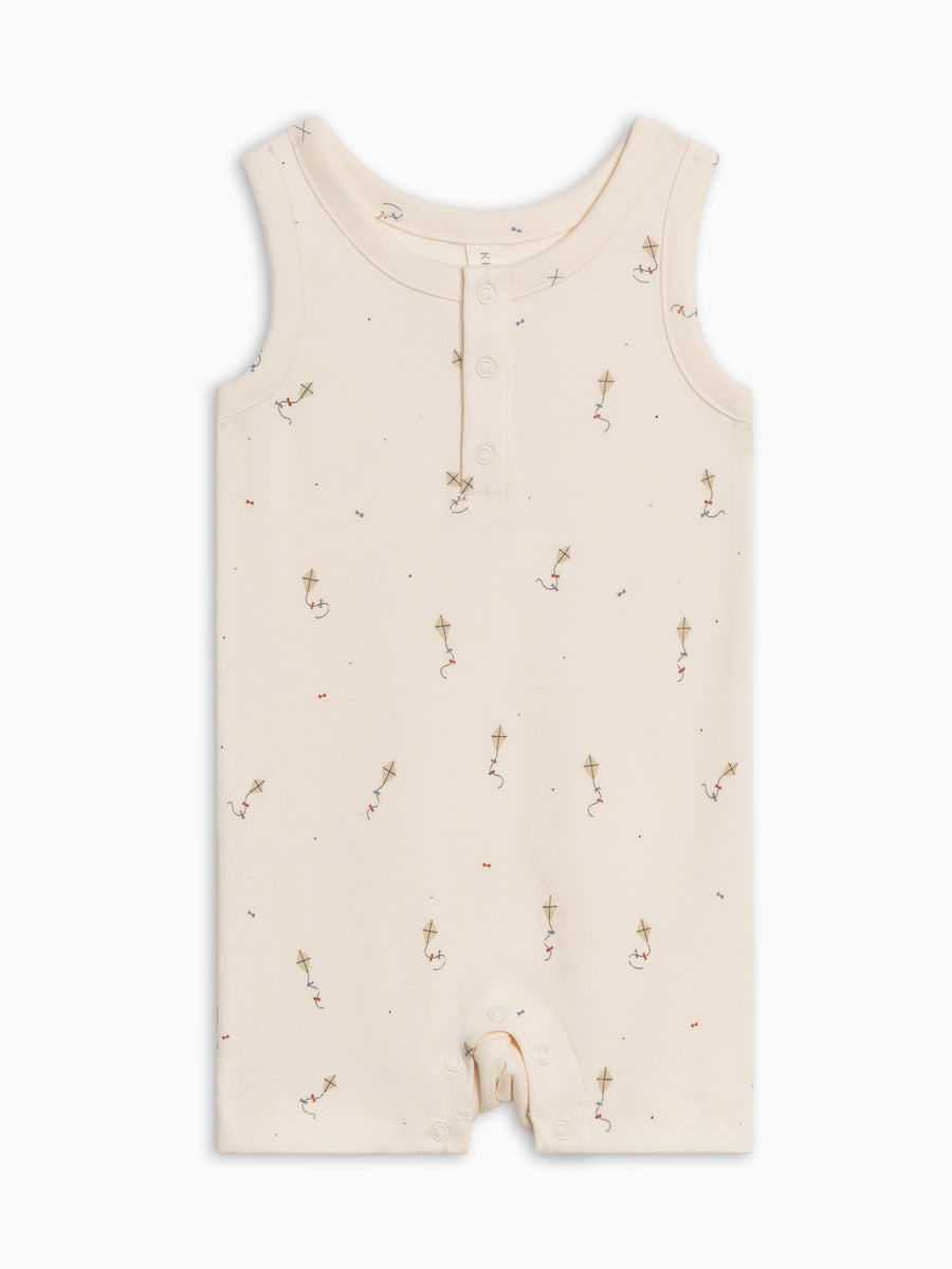 Nile Romper - Kite / Dune + Barn Baby : One Pieces : Rompers : Tanks Kendi PRE ORDER Nile Romper - Kite / Dune + | Colored Organics®