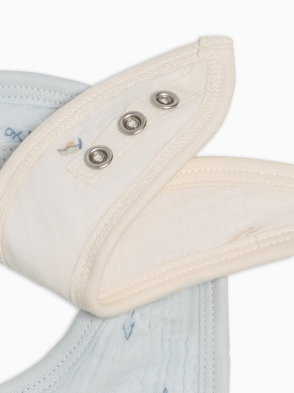 2-Pack Muslin Bibs - Marina + Anchor