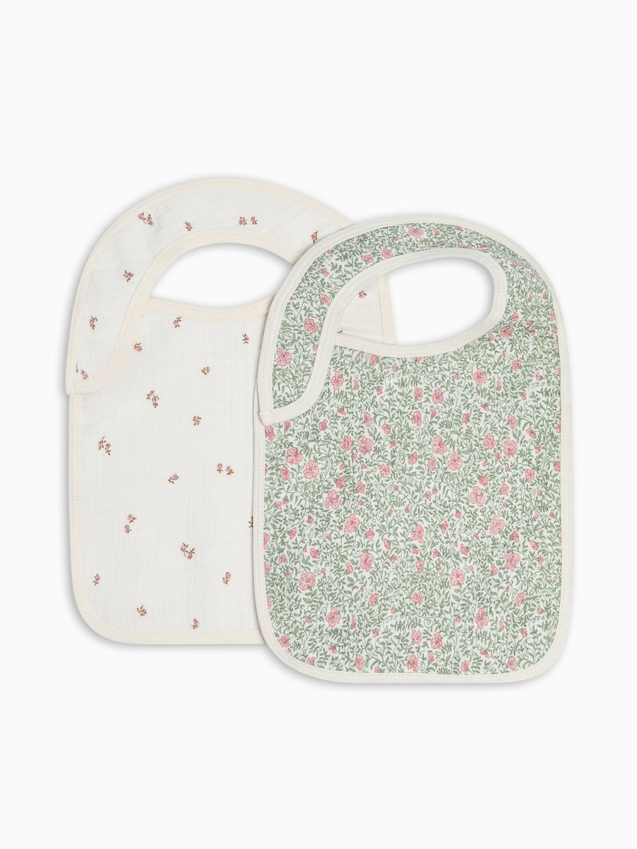 2 Pack Muslin Bibs - Woodford