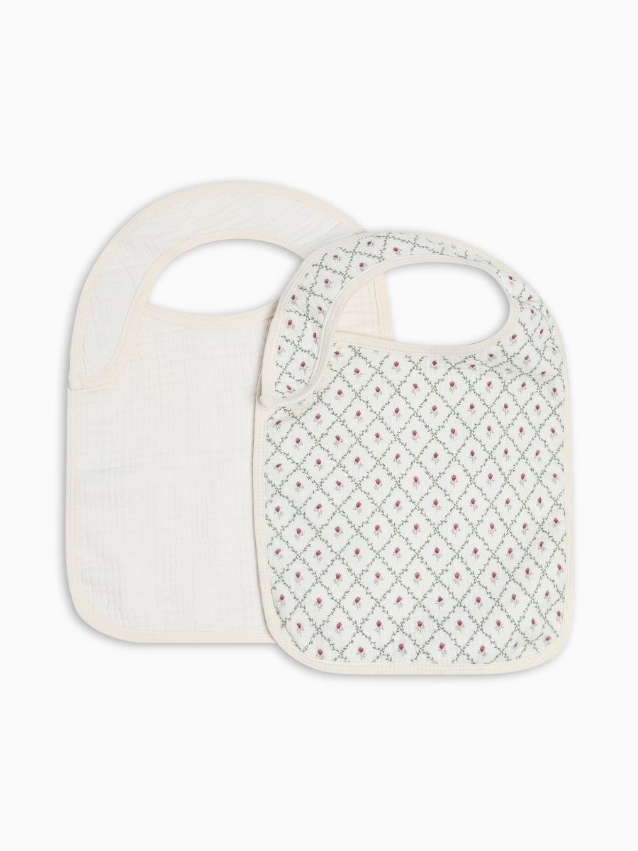 2 Pack Muslin Bibs - Woodford