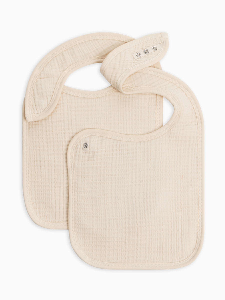 2-Pack Muslin Bibs Baby : Gear : Bibs : Feeding Colored Organics Organic Baby 2-Pack Muslin Bibs