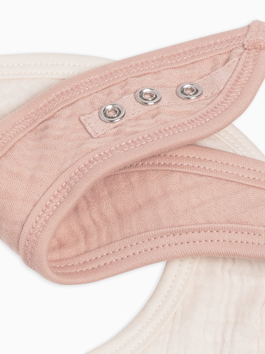 2-Pack Muslin Bibs Baby : Gear : Bibs : Feeding Colored Organics Organic Baby 2-Pack Muslin Bibs