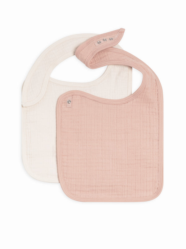 2-Pack Muslin Bibs Baby : Gear : Bibs : Feeding Colored Organics Organic Baby 2-Pack Muslin Bibs
