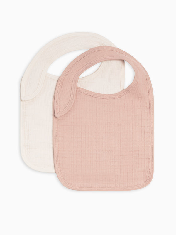 2-Pack Muslin Bibs Baby : Gear : Bibs : Feeding Colored Organics Organic Baby 2-Pack Muslin Bibs