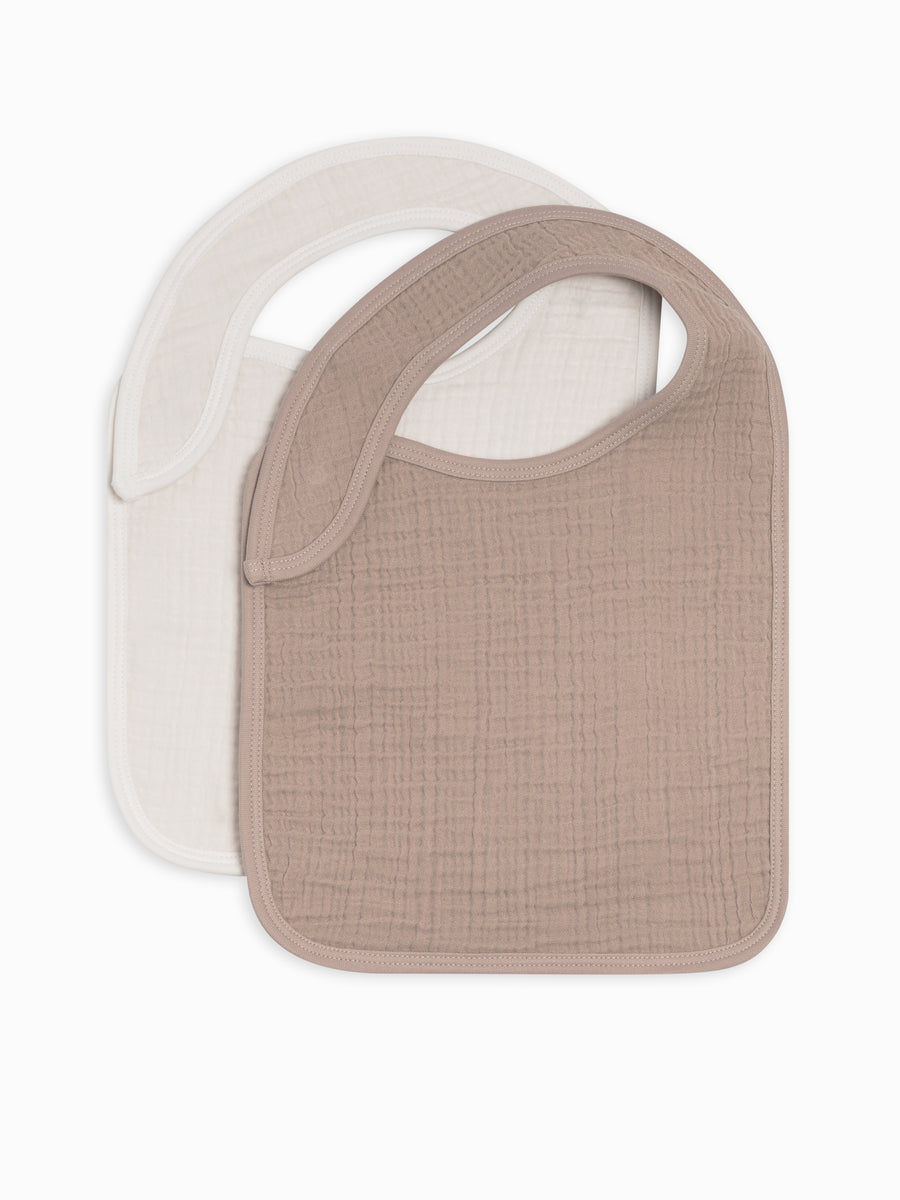 2-Pack Muslin Bibs Baby : Gear : Bibs : Feeding Kendi Organic Cotton Baby 2-Pack Muslin Bibs
