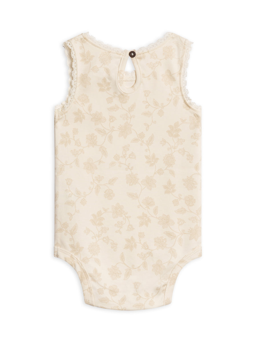 Luna Lace Tank Bodysuit Baby : One Pieces : Bodysuits : Tanks Colored Organics Organic Cotton Baby Luna Lace Tank Bodysuit