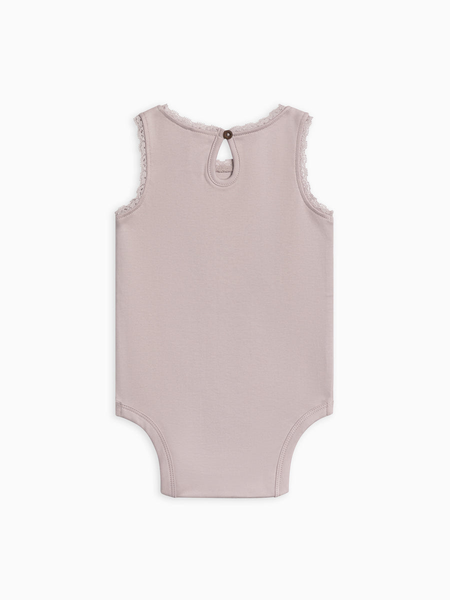 Luna Lace Tank Bodysuit Baby : One Pieces : Bodysuits : Tanks Colored Organics Organic Cotton Baby Luna Lace Tank Bodysuit