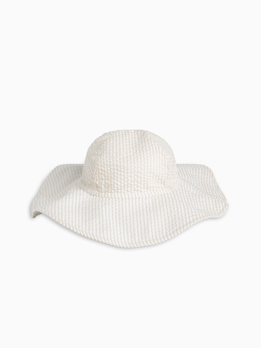 Seersucker Sun Hat - Dune Stripe