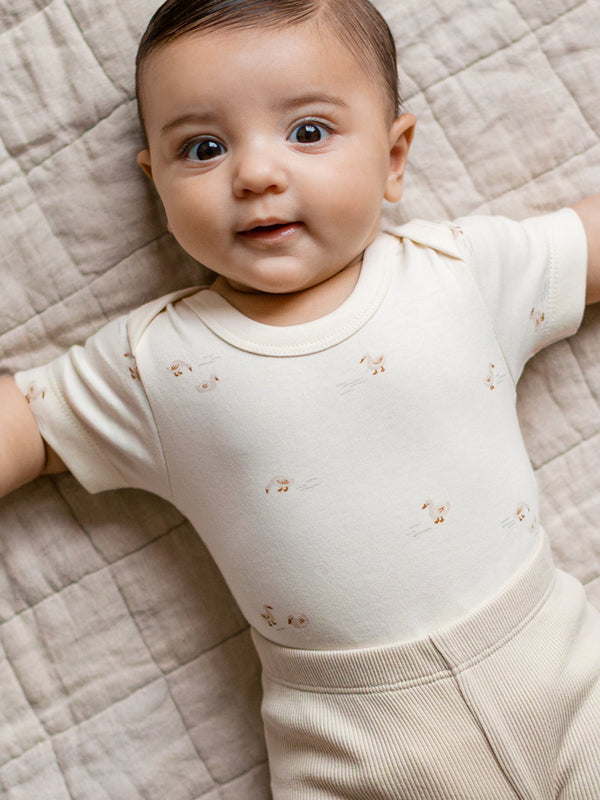 Afton Bodysuit - Duck / Oat + Chai