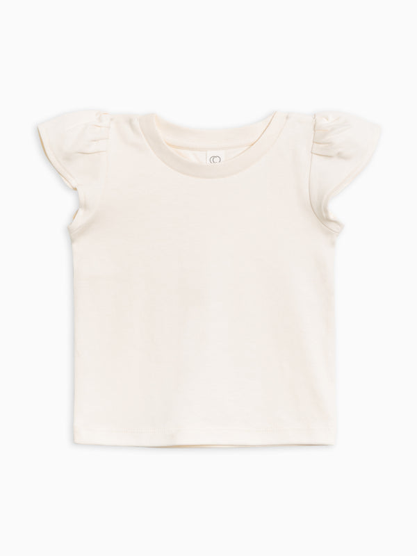 Pearl Petal Sleeve Tee - Ivory