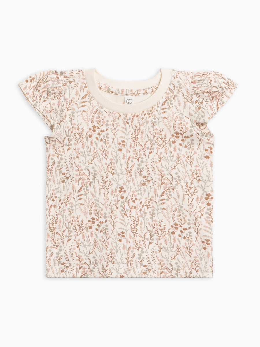 Pearl Petal Sleeve Tee Sale : Baby-Kids : Tops : Tees : Short Sleeves Colored Organics Organic Cotton Baby & Kids Pearl Petal Sleeve Tee