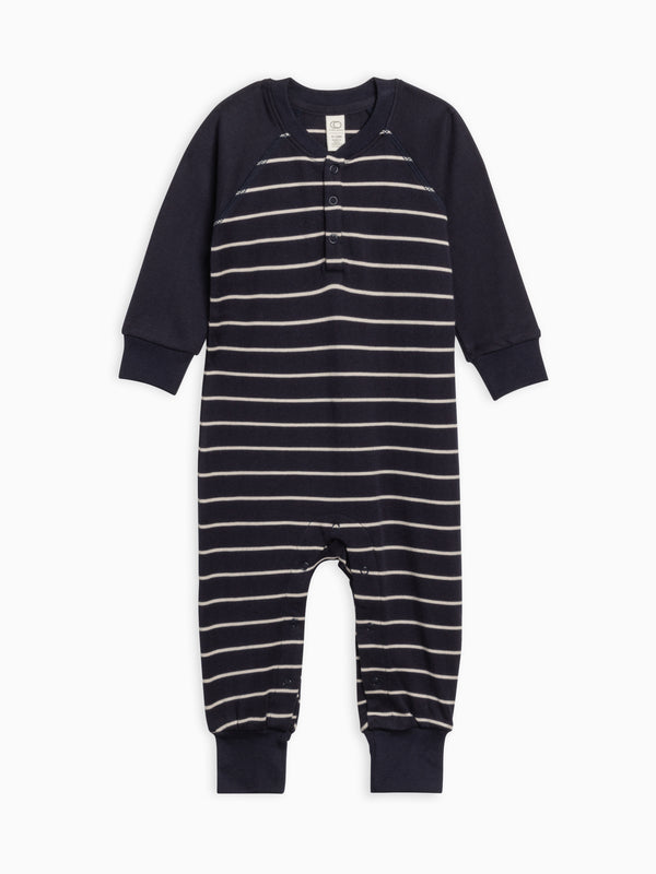 Brix Henley Romper Sale : Baby : One Pieces : Rompers : Long Sleeves Colored Organics Organic Cotton Brix Henley Romper