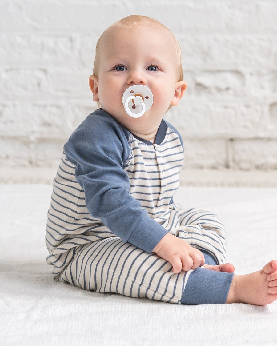 Brix Henley Romper Baby : One Pieces : Rompers : Long Sleeves Colored Organics Organic Cotton Brix Henley Romper