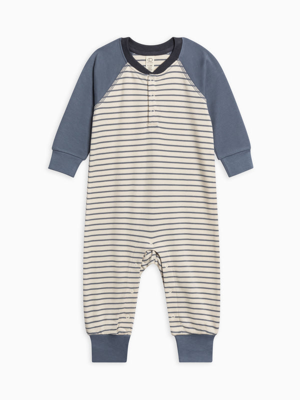 Brix Henley Romper Baby : One Pieces : Rompers : Long Sleeves Colored Organics Organic Cotton Brix Henley Romper