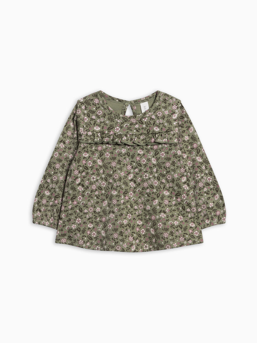 Sorren Ruffle Long Sleeve Top - Kelsey Floral