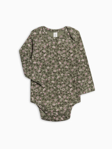 River Bodysuit - Kelsey Floral Baby : One Pieces : Bodysuits : Long Sleeves KENDI by Colored Organics River Bodysuit for Babies | Colored Organics®