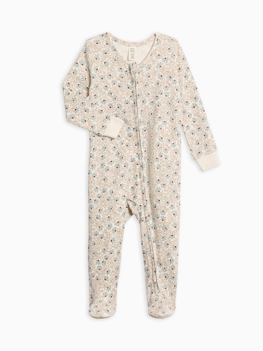 Peyton Zipper Sleeper Baby : One Pieces : Sleepers : Long Sleeves Colored Organics Organic Cotton Peyton Zipper Sleeper for Newborn and Baby - Girl & Boy