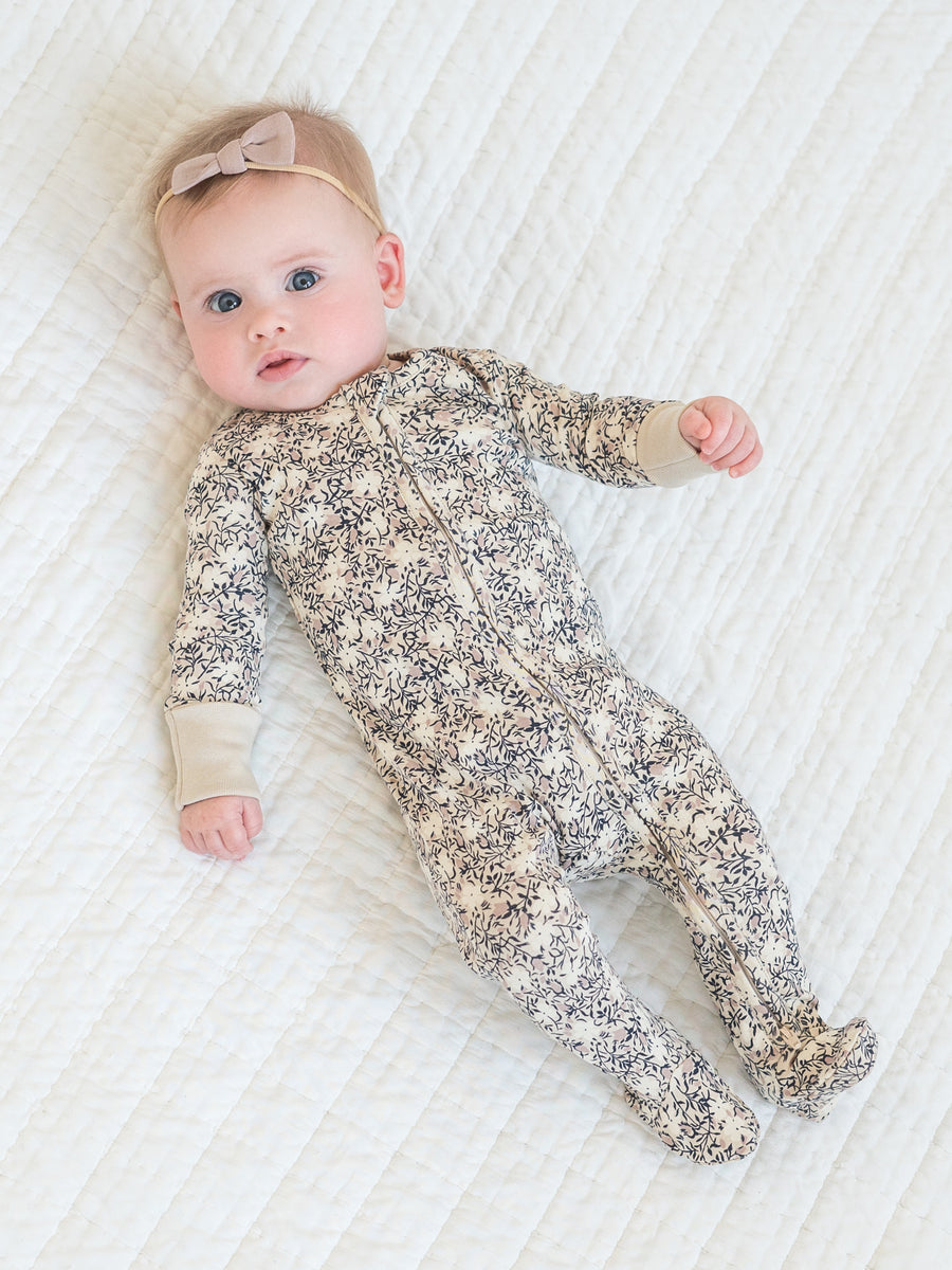 Peyton Zipper Sleeper Baby : One Pieces : Sleepers : Long Sleeves Colored Organics Organic Cotton Peyton Zipper Sleeper for Newborn and Baby - Girl & Boy