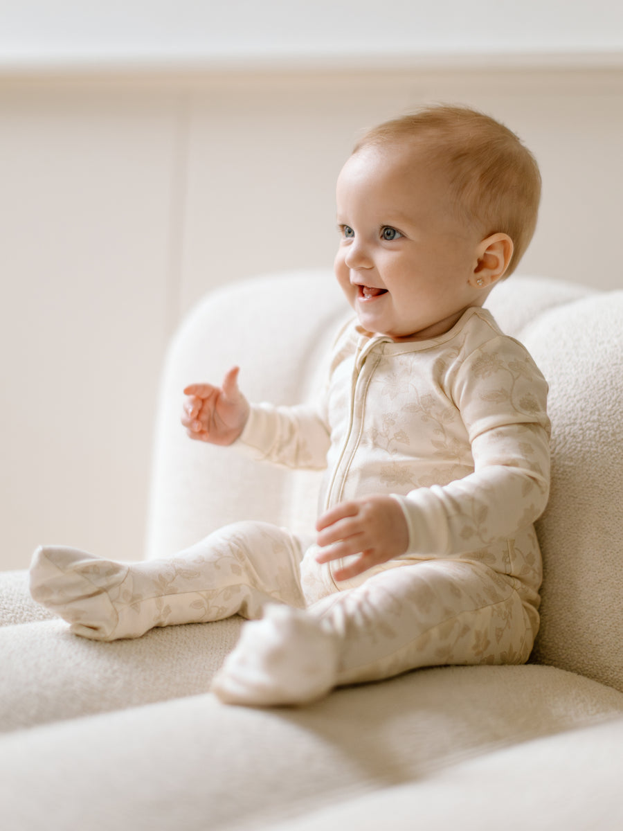 Peyton Zipper Sleeper Baby : One Pieces : Sleepers : Long Sleeves Colored Organics Organic Cotton Baby and Kids 2-Piece Short Sleeve Jammie Set