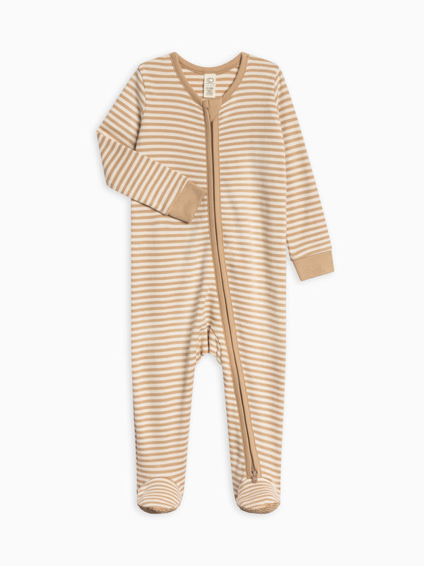 Peyton Zipper Sleeper Baby : One Pieces : Sleepers : Long Sleeves Colored Organics Organic Cotton Peyton Zipper Sleeper for Newborn and Baby - Girl & Boy
