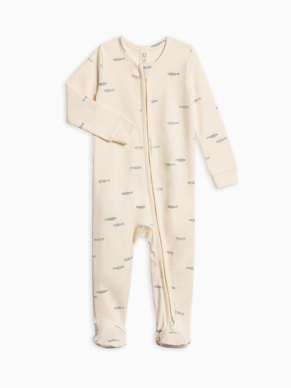 Peyton Zipper Sleeper Baby : One Pieces : Sleepers : Long Sleeves Colored Organics Organic Cotton Baby and Kids 2-Piece Short Sleeve Jammie Set