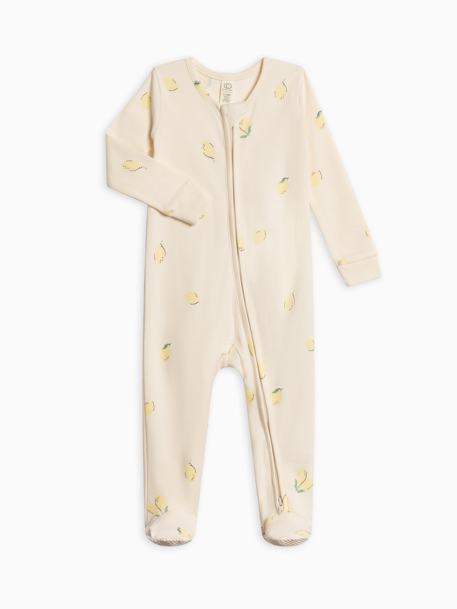 Peyton Zipper Sleeper Baby : One Pieces : Sleepers : Long Sleeves Colored Organics Organic Cotton Baby and Kids 2-Piece Short Sleeve Jammie Set
