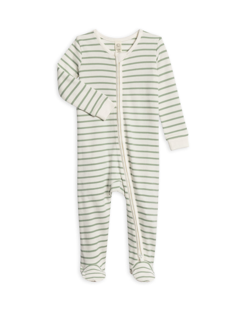 Peyton Zipper Sleeper Baby : One Pieces : Sleepers : Long Sleeves Colored Organics Organic Cotton Baby and Kids 2-Piece Short Sleeve Jammie Set