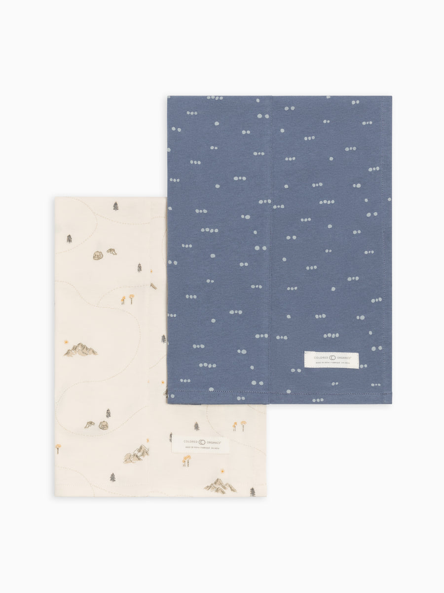 2-Pack Burp Cloths Baby : Gear : Burp Cloths : Feeding Colored Organics Organic Cotton 2-Pack Burp Cloths for Newborn and Baby - Girl & Boy