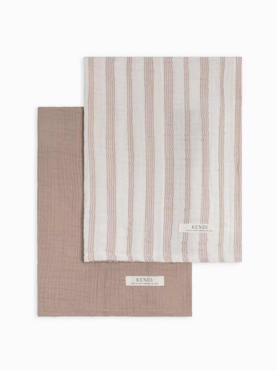 2-Pack Muslin Burp Cloths Baby : Gear : Burp Cloths : Feeding Kendi Organic Cotton Baby 2-Pack Muslin Burp Cloths