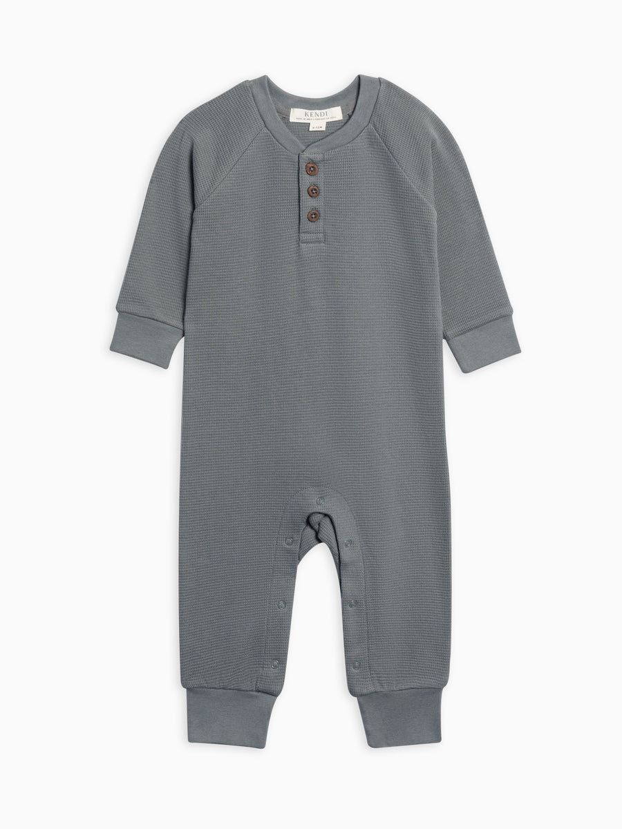 Crosby Waffle Knit Henley Romper
