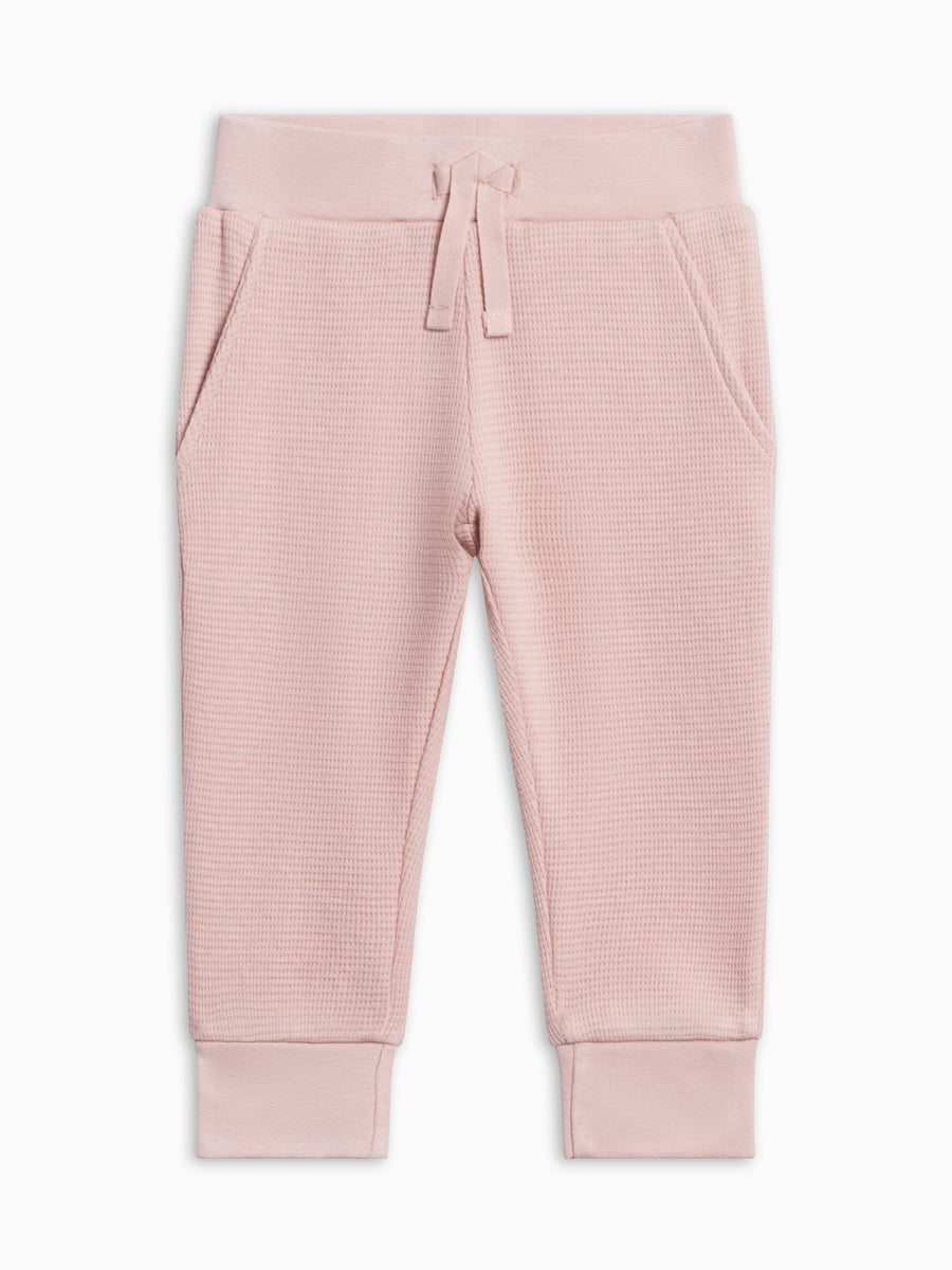 Nelson Waffle Knit Jogger - Petal Pink