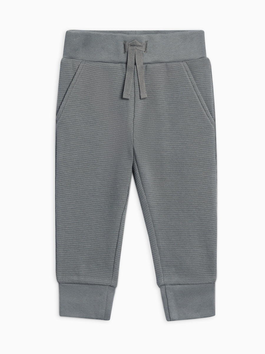 Nelson Waffle Knit Jogger Sale : Baby-Kids : Bottoms : Joggers Kendi Organic Cotton Baby and Kids Nelson Waffle Knit Jogger